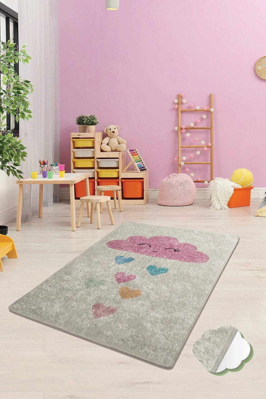 Covor pentru copii, Baby Cloud, 140x190 cm, Multicolor - imagine 6